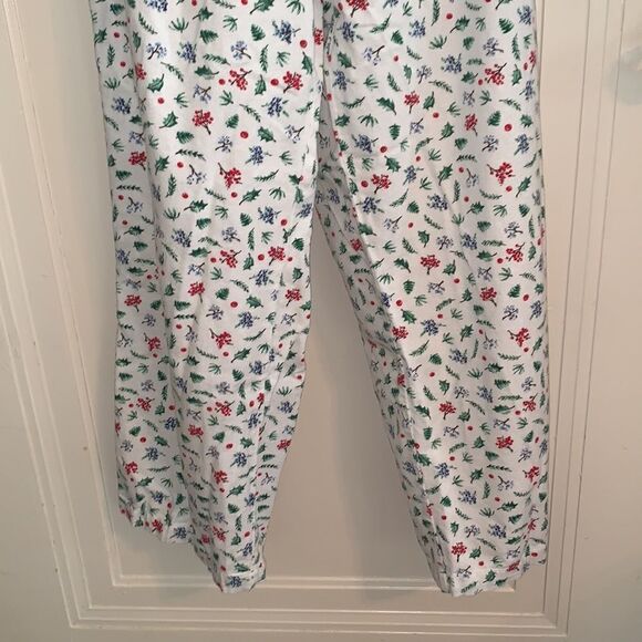 Cabernet white flannel Christmas/Holidays sleep pants - Picture 3 of 7